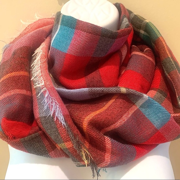 Plaid Soft American Eagle Scarf - Picture 3 of 13